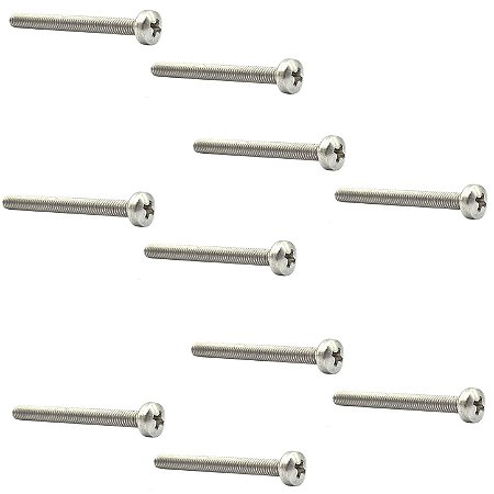 10 parafuso inox para captador humbucker guitarra 3x30mm mxp