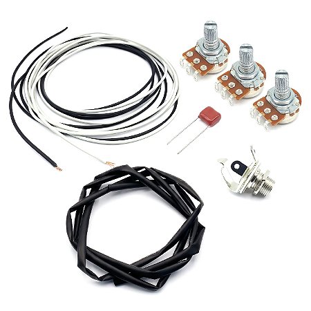KIT ELETRICA baixo Jazz bass MXP 3 pot 250k fio jack