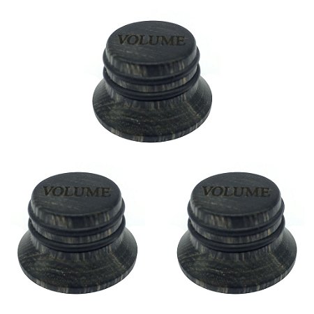 KIT 3 Knob Madeira fosco VOLUME Hardwood guitarra baixo