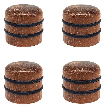 KIT 4 Knob Madeira Bubinga Volume tone DOME guitarra baixo