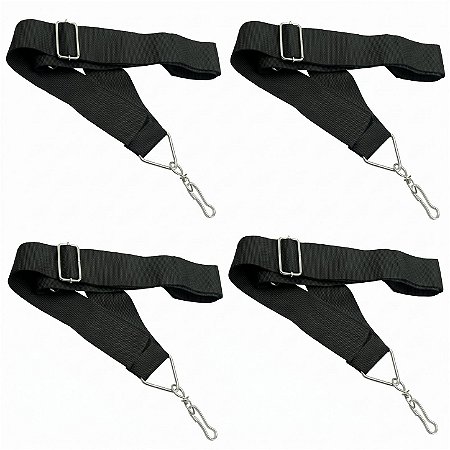KIT 4 Talabarte alça correia 5cm 1 gancho CT5F1 Preto