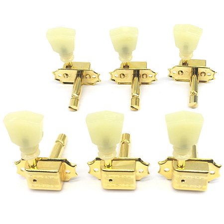 Tarraxa Kluson 3+3 trava Deluxe dourada Keystone KDL-3 Gold