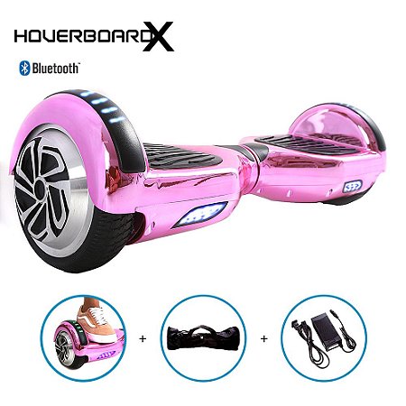 Hoverboard 6,5 Polegadas Rosa Cromado HoverboardX Scooter