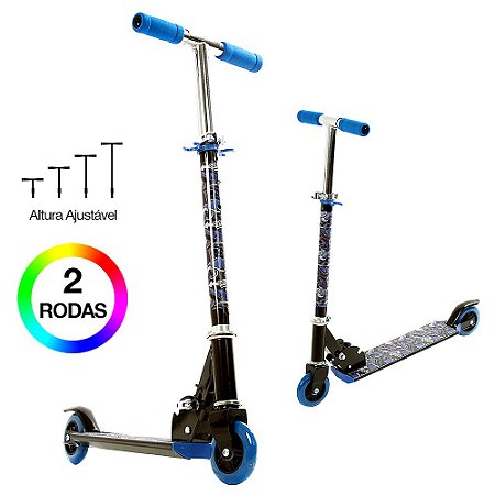 Patinete Infantil com Led na Roda Azul BBR Toys