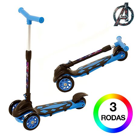 Patinete Infantil Capitão América de 3 Rodas Marvel