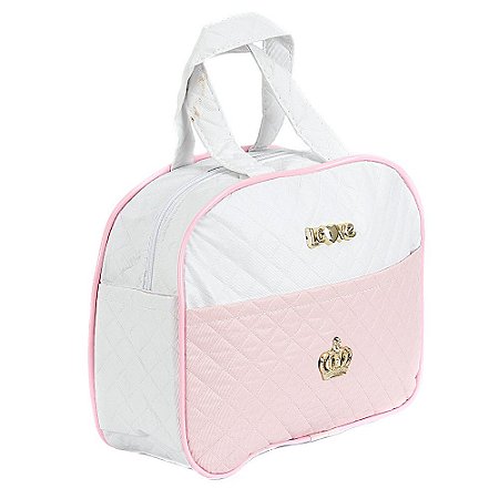 Bolsa Maternidade p Roupa/Acessórios Rosa Personalizada Mães