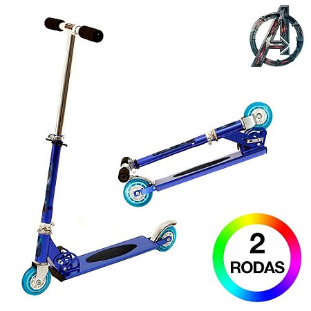 Patinete Marvel Thor 2 Rodas Infantil Azul de Alumínio