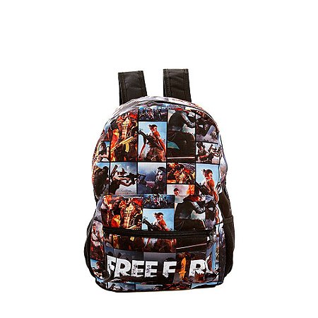 Mochila Escolar Bolsa Jogo Free Fire Garena De Costas