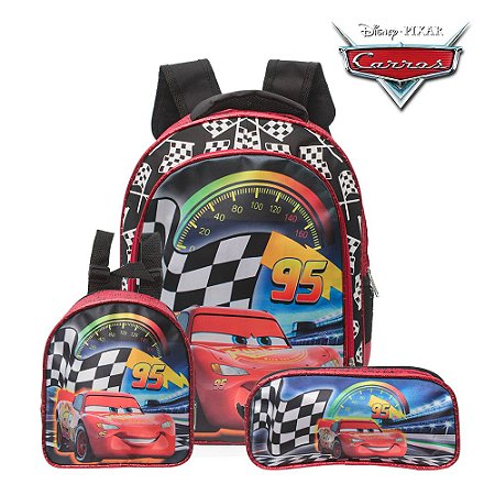 Mochila Escolar Carros Disney Costas Kit Lancheira+Estojo - Chic Outlet -  Economize com estilo!