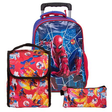 Mochila Infantil Homem Aranha Spider Man Marvel 3D Com Rodin - Chic Outlet  - Economize com estilo!