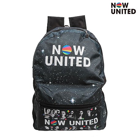 Mochila Escolar Bolsa Grande Pop Now United Preta Costas