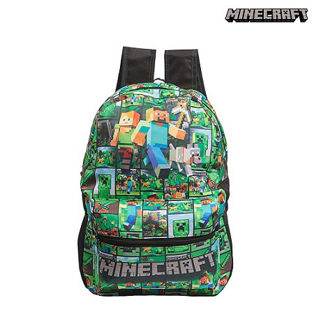 Mochila Escolar Bolsa Minecraft Creeper Jogo Grande Costa - Chic Outlet -  Economize com estilo!