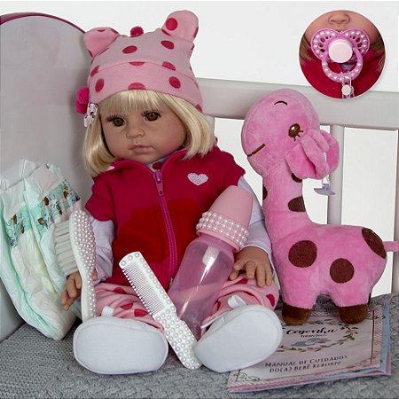 Boneca Reborn Princesa Menina Barata - Com Kit Completo