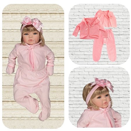 Bebê Reborn Boneca Loira Roupa Pagão Toda Vinil Silicone - Chic Outlet -  Economize com estilo!