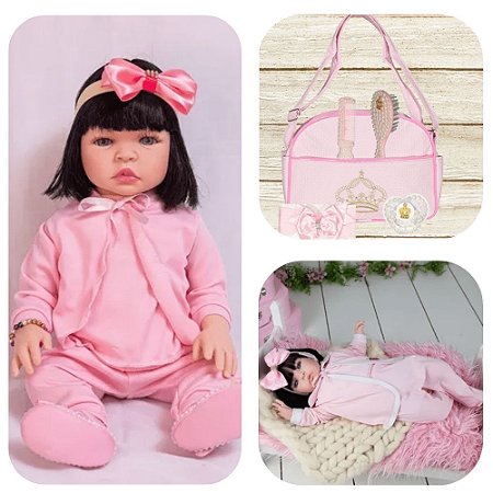 Bebê Boneca Reborn Realista Girafinha Menina de Silicone 48c - Chic Outlet  - Economize com estilo!