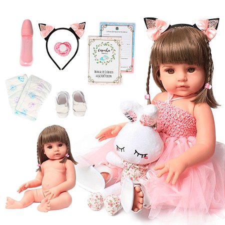 Bebe Reborn Menina Bailarina Boneca Realista Silicone Luxo - Chic Outlet -  Economize com estilo!