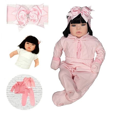 Boneca Bebê Reborn Real Brinquedo Menina Surpresa Rosa Princ - Chic Outlet  - Economize com estilo!