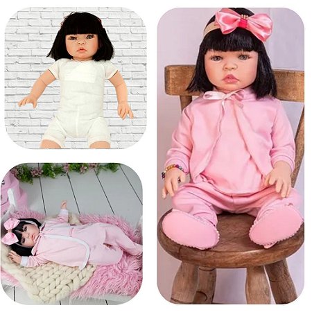 Bebê Reborn Boneca Loira Roupa Pagão Toda Vinil Silicone - Chic Outlet -  Economize com estilo!