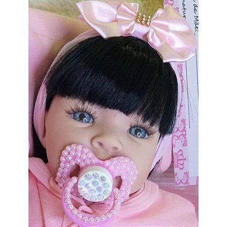 Boneca Bebê Tipo Reborn Bebê Realista+ Kit Acessórios 14 Ite