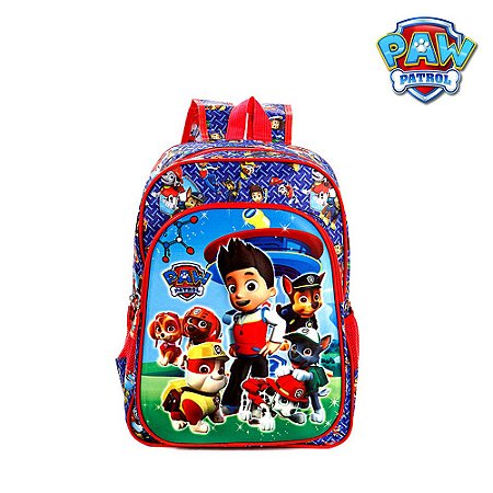 Mochila Infantil Escolar 3D Patrulha Canina De Costas