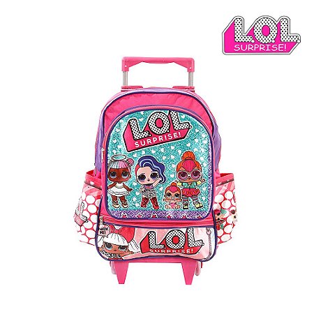 Mochila Escolar Infantil Lol Surprise Com Rodinha