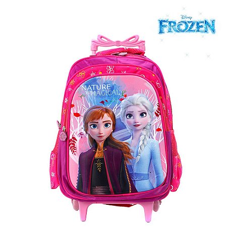 Mochila Infantil Disney Escolar Frozen 2 Com Rodinhas