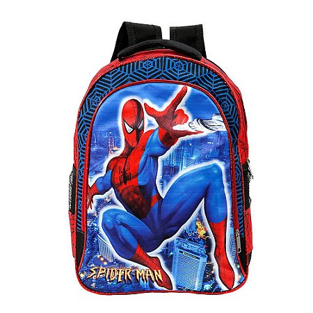 Mochila Escolar Infantil Homem Aranha Marvel De Costa