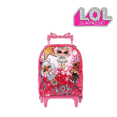 Mochila Escolar Infantil Lol Surprise Com Rodinha