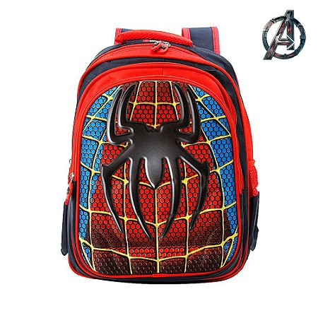 Mochila Escolar Homem Aranha Infantil Spider Man De Costas