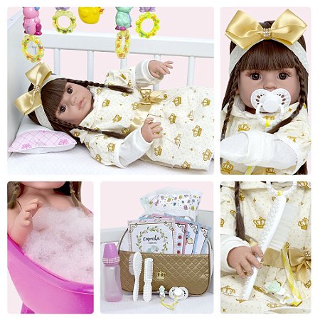 Boneca Bebe Reborn Realista Completa - Chic Outlet - Economize com estilo!