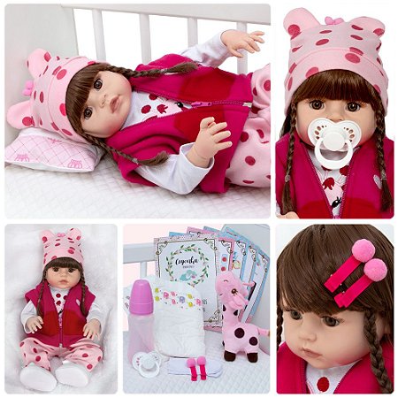 Bebê Reborn Boneca Baby Alive Silicone Realista Fio A Fio