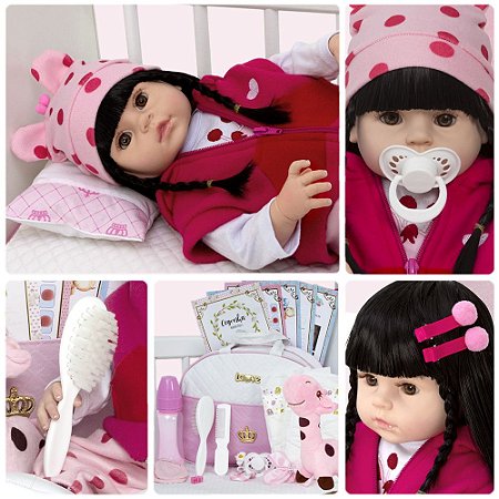 Boneca Bebê Reborn Real Princesa Newborn c Bolsa Maternidade - Chic Outlet  - Economize com estilo!