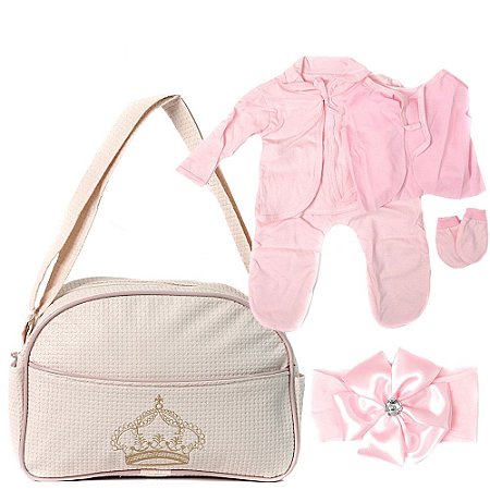 Conjunto P Bebê Reborn Roupa Fralda e Bolsa Maternidade Rosa - Chic Outlet  - Economize com estilo!