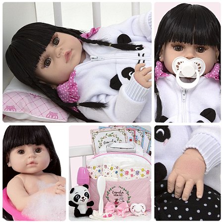 Boneca Bebê Reborn Panda - Tenis BB