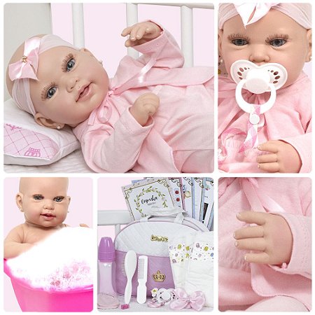 Boneca Bebe Reborn de Silicone Menina Realista Acessórios - Chic Outlet -  Economize com estilo!