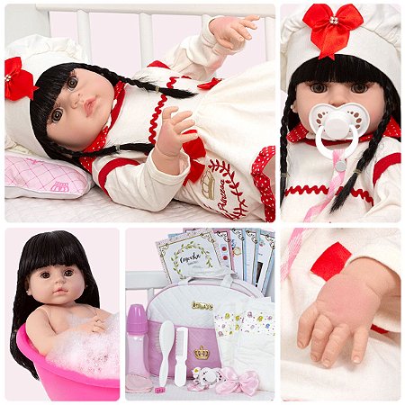 Boneca Bebe Reborn Baby Morena