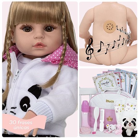 Boneca Reborn Panda Corpo De Silicone - Reborn Bebe