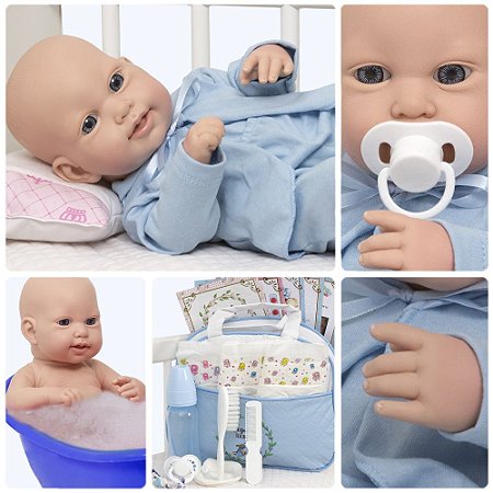 Bebê Reborn Boneca Loira Roupa Pagão Toda Vinil Silicone - Chic Outlet -  Economize com estilo!