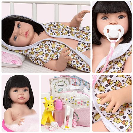 Boneca Bebe Reborn Silicone Girafinha Girafa Loira Menina - Chic Outlet -  Economize com estilo!