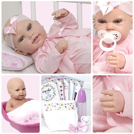 Boneca Reborn Bebê Realista 17 Itens Barata Menina - Chic Outlet -  Economize com estilo!