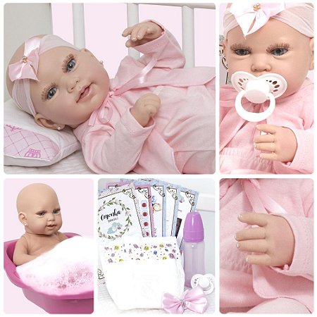 Boneca Bebe Tipo Reborn Completa Barata Com 22 Acessorios - Chic Outlet -  Economize com estilo!