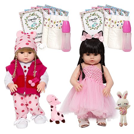 Bebê Boneca Reborn Realista Girafinha Menina de Silicone 48c - Chic Outlet  - Economize com estilo!