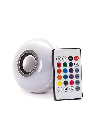 Lâmpada Led - Caixa de Som Bluetooth + Controle