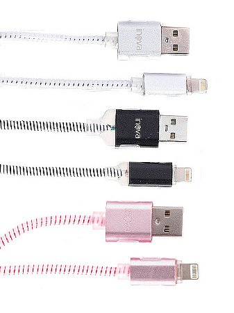 Cabo USB Resistente Inova Para iPhone Várias Cores