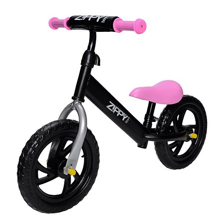 Bicicleta Infantil De Equilíbrio Aro 12 Cor Rosa Zippy Toys