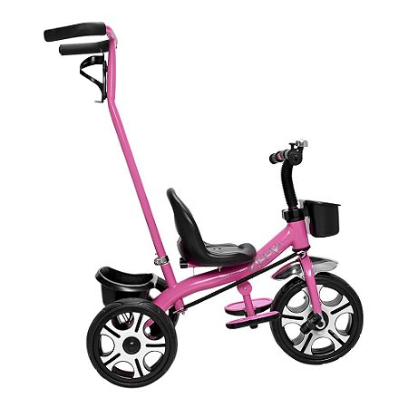 Triciclo Infantil Com Empurrador Rosa 7631 - Zippy Toys