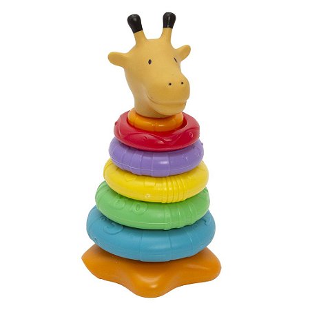 Girafa Colorida Educativa Para Bebê Mundo Mágico Homeplay