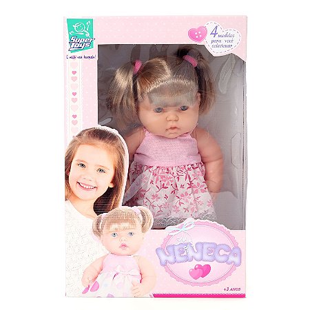 Boneca Neneca Com Cabelo - Super Toys - 281