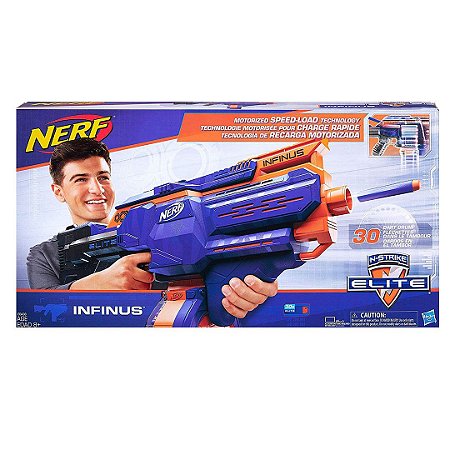 Lançador de Dardos Infinus Nerf N-Strike Elite Blaster Speed-Load com 30 Dardos