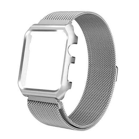 Pulseira Milanese Magnética Bumper Para Apple Watch 42mm - Prata